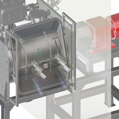 FKM Containment-Mischer mit Containment-Schutz bis OEB-Level 5 (Bild: Gebrüder Lödige Maschinenbau)
