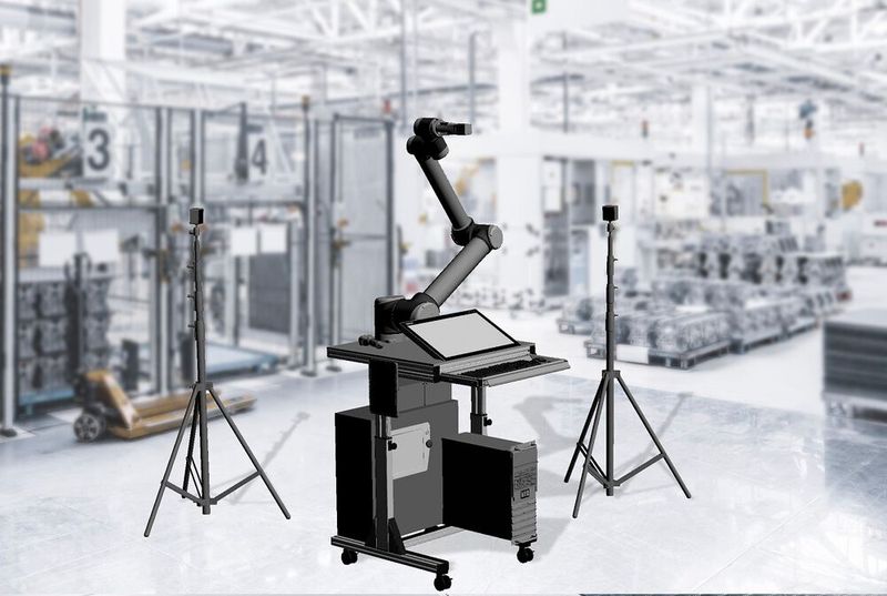 Konstruktionszeichnung des ‚RoboSpector‘  (Bild: Robotron Datenbank-Software GmbH & Wandelbots GmbH)