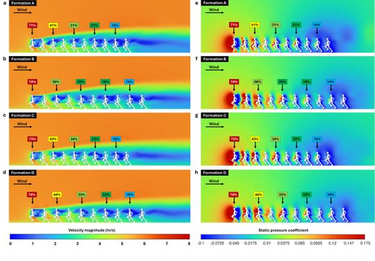 The study shows that aerodynamic optimizations can save energy not only in technology, but also in human movement.(Image: Synopsys)