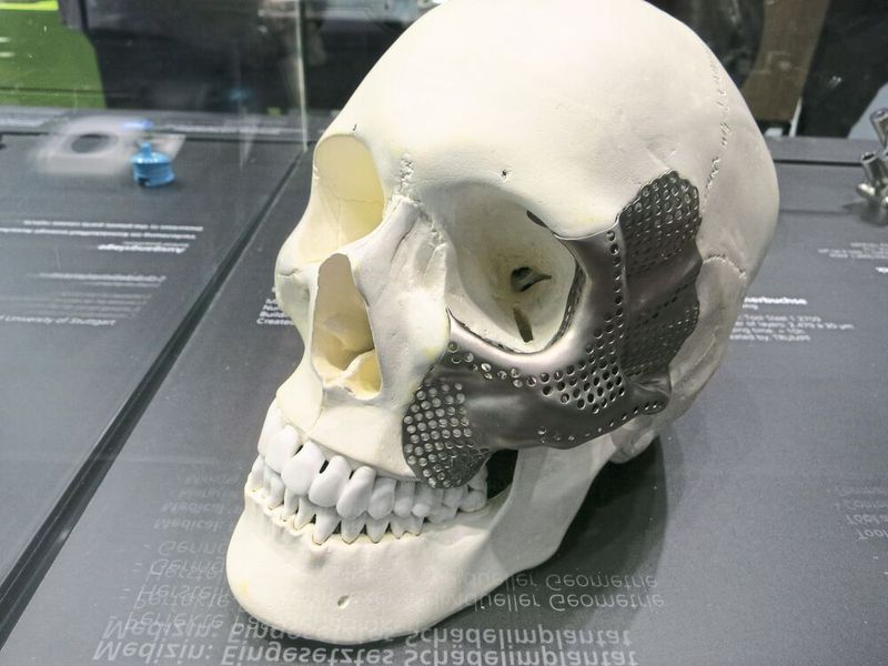 Dieses passgenaue Schädelimplantat mit einer Rauheit von 7 μm wurde auf einer Tru-Print 3000 gefertigt. (Bild: Schäfer / Devicemed)