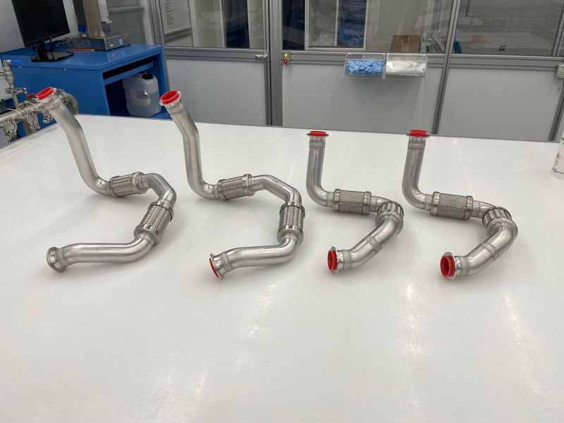 Komplexe Rohrsysteme für Hydraulik und Kraftstoff aus korrosions- und hitzebeständigem Edelstahl Rostfrei werden in der Luft- und Raumfahrt eingesetzt. (Bild: Butting)
