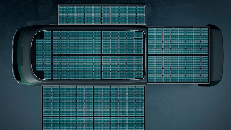 Mit dem Innenausbau wächst zugleich die Fläche der Solarpanels. (Bild: Pininfarina)