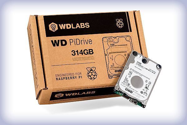 WD PiDrive 314GB: Eine Festplatte speziell gefertigt für den Raspberry Pi (Bild: Western Digital)