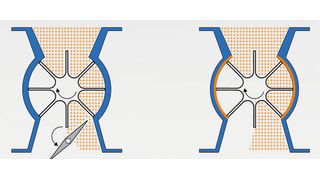 links: Räumzellenradschleuse; rechts: hochverschleißfeste Zellenradschleuse (Bild: Kreisel)