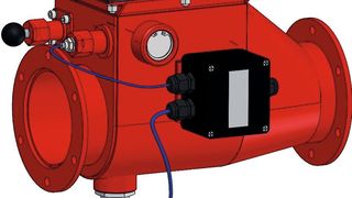 Rückschlagklappe mit Sensor (Bild: RFG Rheinische Feuerschutz)