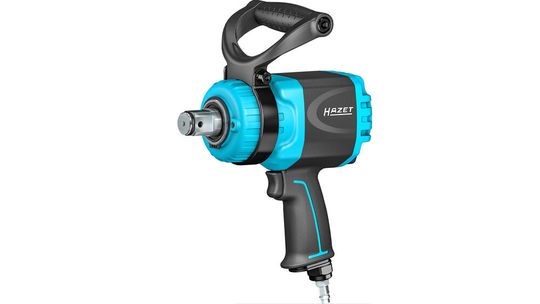 Der beliegende Haltebügel kann optional montiert werden und soll das Handling verbessern.(Bild:  Hazet)