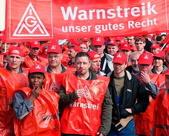Tja! Sieht es ab Anfang November in weiten Teilen Deutschlands so aus? Die Gefahr ist groß, denn die IG Metall denkt angesichts der bisher unbefriedigenden Tarifverhandlungen durchaus an Warnstreiks, wie die dpa erfahren hat.(Bild:  IG Metall)