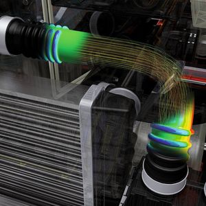 Mit der Spannungssimulation eines thermogeformten Wellrohres kann die Wandstärke bestimmt und die Festigkeit vorausgesagt werden.