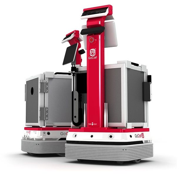 Großes Potential sieht Yujin Robot für den Sericeroboter Go-Cart im Gesundheitsumfeld und in Pflegeeinrichtungen. (Bild: Yuijin)