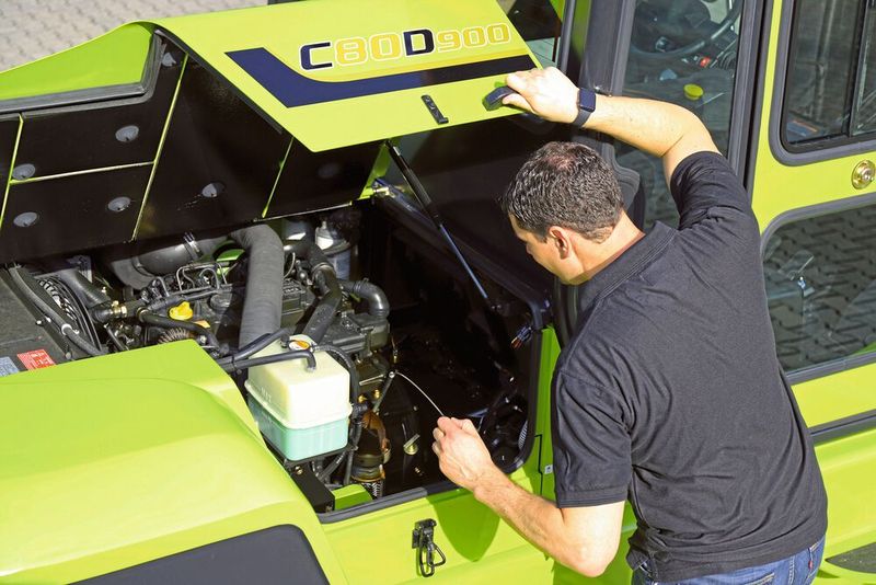 Der neue „C80D900“ kommt mit einem Deutz-TD-3,6-l-Motor mit 55,4 kW bei 2300 Umdrehungen in der Minute daher. (Bild: Clark)