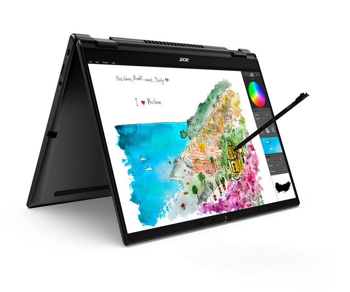 Die Privacy-Funktion für das Display gibt es beim Spin P6 nicht, dafür aber eine Stifterkennung. Der Pen gehört zum Lieferumfang.  (Acer)
