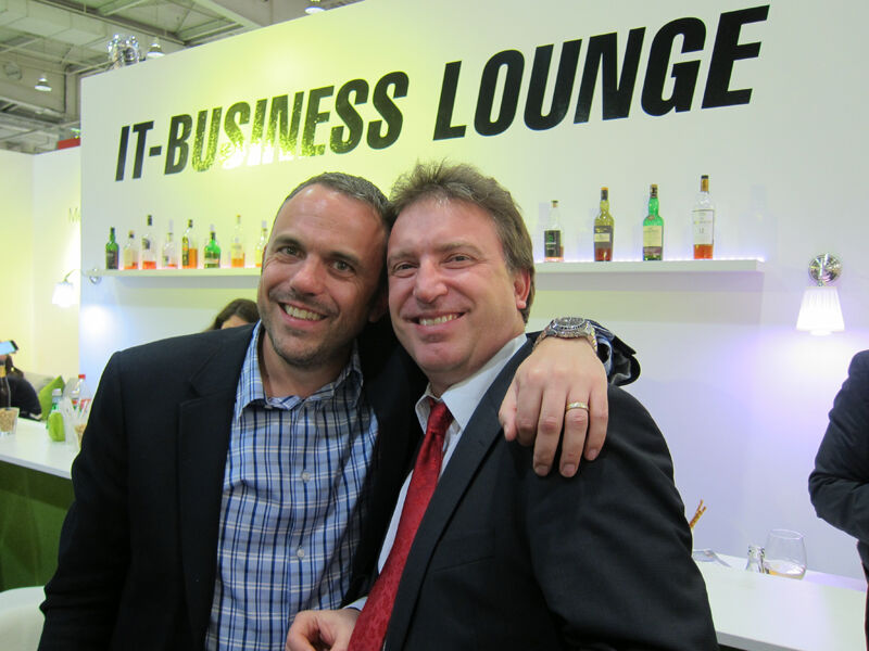 Andreas Doelker, ZyXel (l.) und William Geens, Prianto (Bild: IT-BUSINESS)