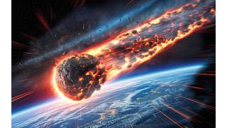 Woher stammte der Asteroid, der das Ende der Dinosaurier besiegelte? Forscher haben den Ursprungsort nun eingegrenzt. (Bild: ideogram.ai / KI-generiert)