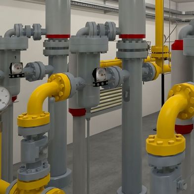 Abb. 1: virtueller Anlagenzwilling der Gasanlage (Bild: Circle4XR)