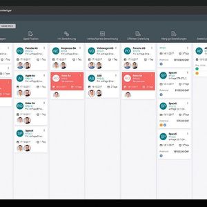 Übersichtliche Einstiegsseite mit laufenden und fälligen Aufträgen an Mitarbeitende.