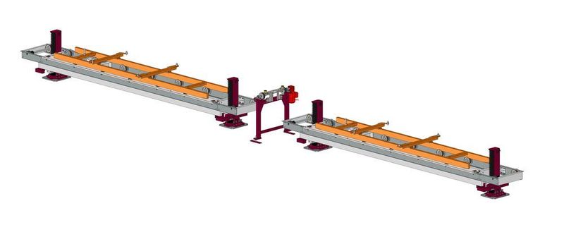 Einen neuen Hub-Senk-Förderer (Hubtisch inkl. Skid-Förderer) für die Automobilindustrie will Leantechnik im Rahmen seiner Produktsparte Leantranspo auf der Automatica 2016 präsentieren. (Leantechnik)