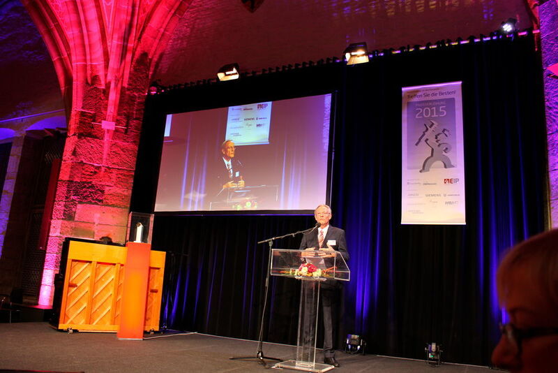 Prof. Fritz Klocke (WZL of RWTH Aache) at the opening address. (Source: Schulz)