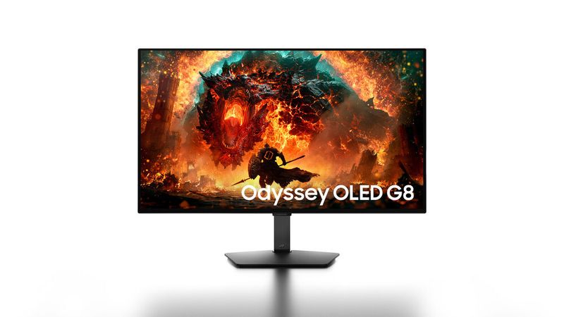 Einen neuen 32-Zöller gibt es ebenfalls: Der Odyssey OLED G8 ist ein Triple-Mode-Monitor mit bis zu 360 Hz bei UHD-, 520 Hz bei QHD- und 680 Hz bei Full-HD-Auflösung. (Bild: Samsung)