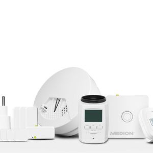 Im großen Starter-Set sind 16 Artikel enthalten: neben der Zentral-Einheit, 4 Tür-/ und Fensterkontakte, sowie je ein Bewegungsmelder, Erschütterungssensor, Wettersensor, Heizkörperthermostat, Zwischenstecker, Rauchmelder, IP-Kamera und Netzteil. Das Ganze kostet 349 Euro und kann beliebig erweitert werden.