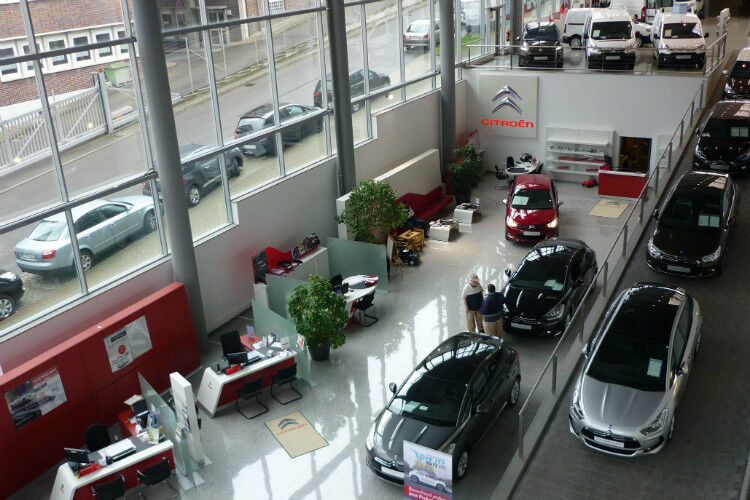 Das Gebäude bietet Platz für die Präsentation von 50 Neuwagen. (Citroën)
