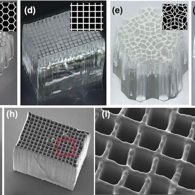The researchers demonstrated multiple different lattice patterns for their microtubule arrays. (Source: Menon Lab/ University of Utah)