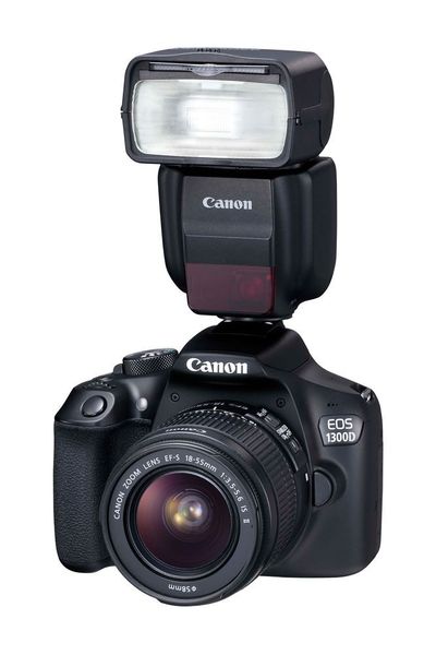 Die EOS 1300D verfügt über einen DIGIC 4+ Prozessor und einen APS-C-Sensor mit 18-Megapixeln. (Bild: Canon)