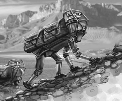 La réalité dépasse parfois la fiction. Le robot BigDog est désormais opérationnel pour accompagner et aider le fantassin à porter des charges. (Image: www.bostondynamics.com) (Archiv: Vogel Business Media)