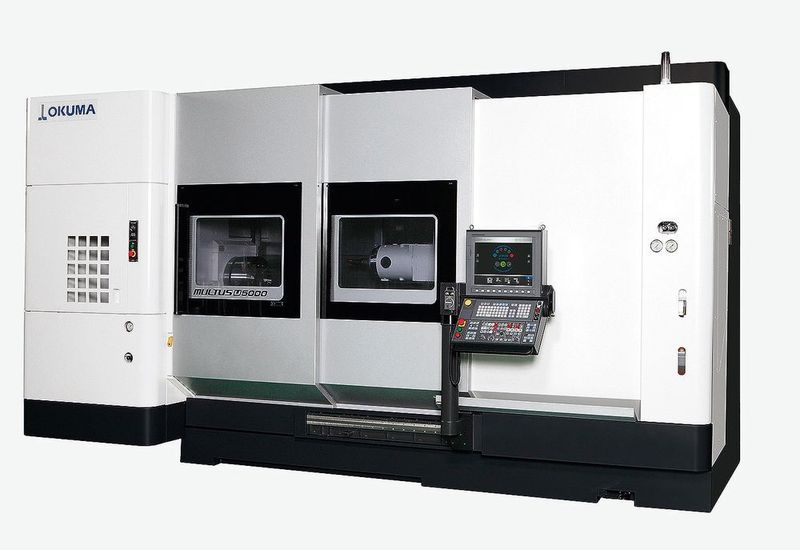 Die Multus U5000 eigne sich für leistungsstarke Zerspanung und ist auch in der Laser EX Version für Super-Multitasking verfügbar. (Okuma)