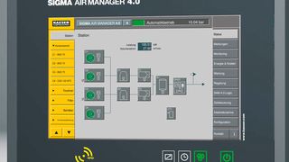 Der Sigma Air Manager 4.0 (SAM 4.0) überwacht und steuert nicht nur hocheffizient alle Komponenten einer Druckluftstation, er macht sie auch fit für Industrie 4.0. (Bild: Kaeser)