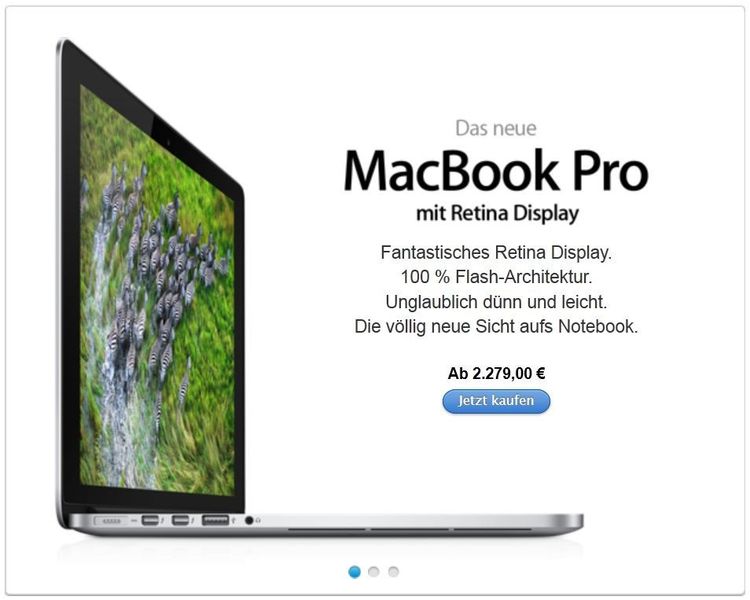 Den Button „Jetzt kaufen“ sollte man im Apple-Online-Store derzeit nicht so wörtlich nehmen, auch wenn er einen schnellen Einkauf suggeriert. (Archiv: Vogel Business Media)