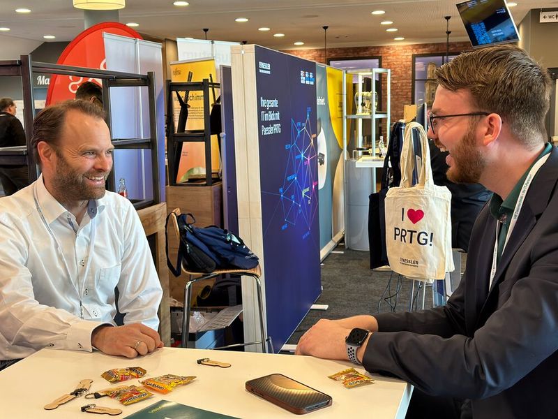 Gute Stimmung von 0 auf sofort bei Alex Berndt und Clemens Langwieder (Veeam). (Bild: Vogel IT-Medien GmbH)