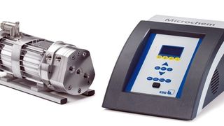 Die neue Pumpe Microchem bietet Anwendern der Mikroverfahrenstechnik einen pulsationsfreien, flexibel einstellbaren Förderstrom. Bild: KSB (Archiv: Vogel Business Media)