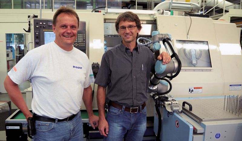 Die beiden Geschäftsführer der Moser-Ingold AG Rolf Ochsenbein (links) und Markus Beck. (Bild: Bachmann Engineering)