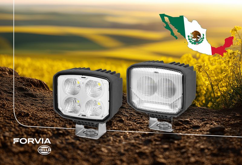 Hella produces headlights in Mexico for work and agricultural machinery.(Image:   Forvia Hella)