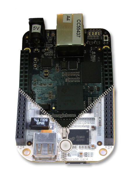 Beaglebone Black: 1-GHz-Linux-PC-Platine (Bild: TI / beagleboard.org)