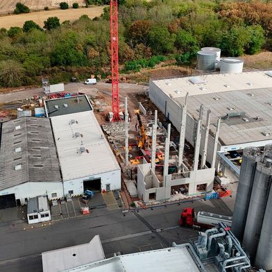 Ein Blick aus der Vogelperspektive auf die Baustelle. (Bild: Renolit)