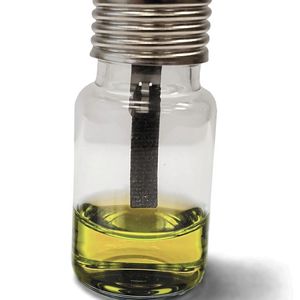 Abb. 2: TF-SPME montiert im verschlossenen Dampfraum einer Probe.(Bild:  Gerstel)