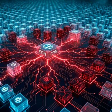 Manipulierte CDN-Skripte von Awesome Motive legten auf 1,2 Millionen WordPress-Seiten Admin-Konten an. Ein einziger gestohlener CDN-Schlüssel genügte als Angriffsvektor. (Bild: Gemini / KI-generiert)