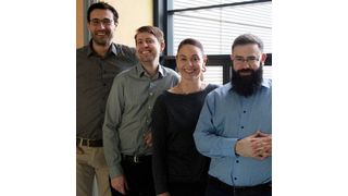 KLAS-Team, v.l.n.r.: Rodrigo Perez-Garcia (MPIKG/TU-Berlin), Dr. Tom Robinson (MPIKG), Katja Schulze (MPIKG), Dr. Arren Bar-Even (MPIMP) (Stephan Eickelmann (MPIKG))