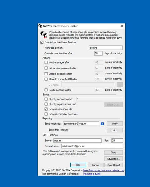 Mit dem Netwrix Inaktive Users Tracker lassen sich Benutzerkonten in Active Directory erkennen, die schon länger nicht mehr in Verwendung waren. (Bild: Netwrix / Joos)