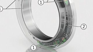 Das Überwachungssystems Spindlesense ist mit Abstandssensoren (1), einer Auswerteeinheit (2) und einem Anschlusskabel (3) ausgestattet. (Schaeffler)