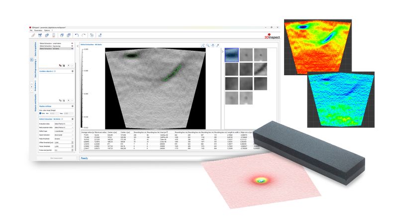 Der „Digitale Abziehstein“ simuliert die Funktion eines klassischen Abziehsteins, wie er im Karosseriebau eingesetzt wird. Mit der Software lassen sich sowohl größere Abweichungen als auch kleine Dellen oder Beulen auf der Oberfläche sichtbar und quantitativ prüfbar machen. (Bild: Micro-Epsilon Messtechnik GmbH & Co. KG)