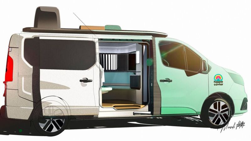 Das Basis-Fahrzeug der Camper-Studie von Renault ist ein „Trafic“-BEV, das 2022 auf den Markt kommen soll.