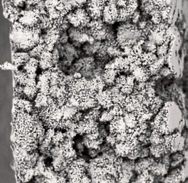 Bild 3: Die PTFE-Membran im Anschnitt: eine Folie aus zusammengedrückten Wattebällchen.  (Bild: Konzelmann)