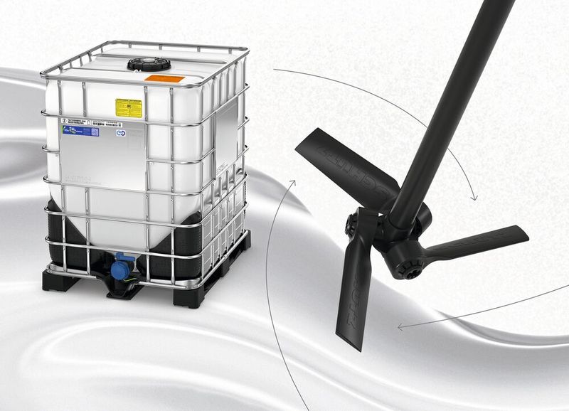 Con el agitador desechable Impeller de Schütz es posible agitar y homogeneizar de forma eficaz los materiales de relleno viscosos, sin los riesgos de contaminación habituales en el mercado. (Imagen:Sagitario)