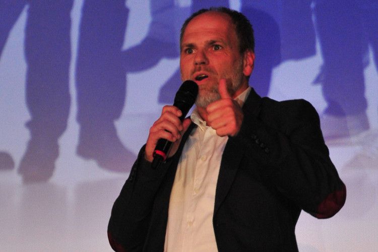 Filmemacher Patrick Schaab war begeistert von den Leistungen der Laien-Darsteller. (Foto: Büttner)