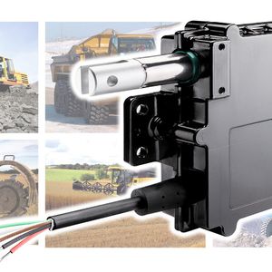 In mobilen Arbeitsmaschinen können elektrische Aktuatoren direkt am Drosselklappenhebel montiert werden und benötigen lediglich ein Kabel oder einen Kommunikationsbus zur Führerkabine.