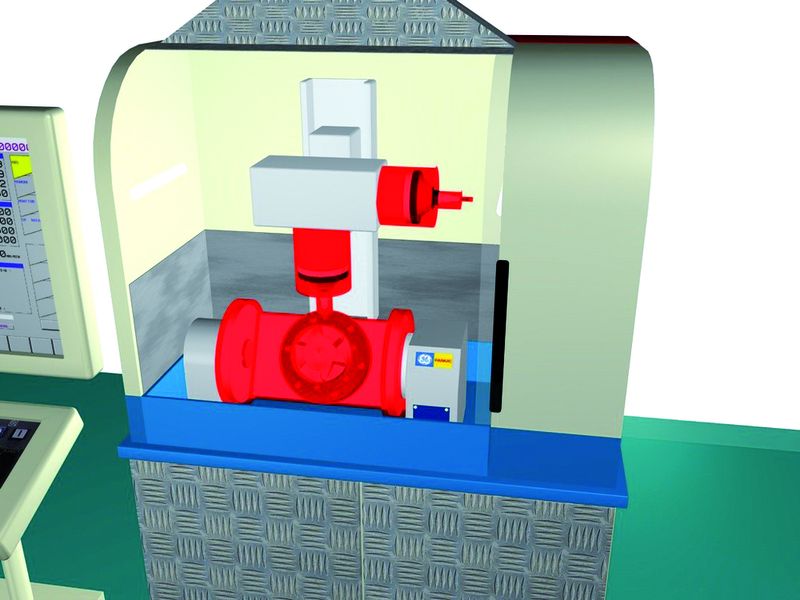 Bild 3: Maschinenbauer und Maschinenbediener können alle kollisionsgefährdeten Bereiche mit Hilfe von geometrischen Figuren definieren und schützen. Bilder: GE Fanuc (Archiv: Vogel Business Media)