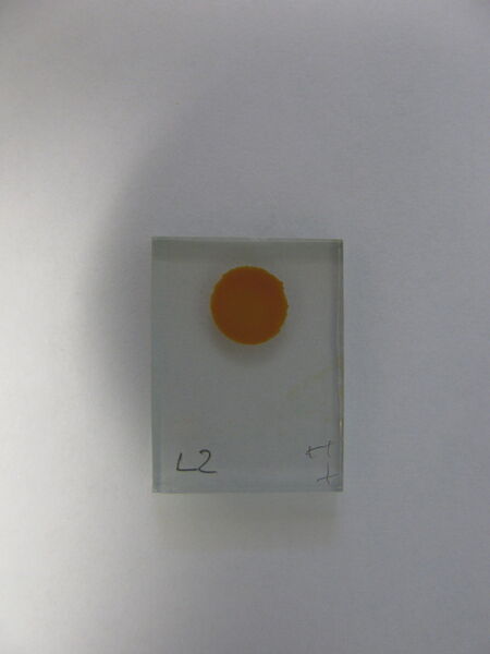 Abb. 7: TiO2 Schicht mit verankertem Kupferfarbstoff (Bild: Universität Basel/Nik Hostettler)