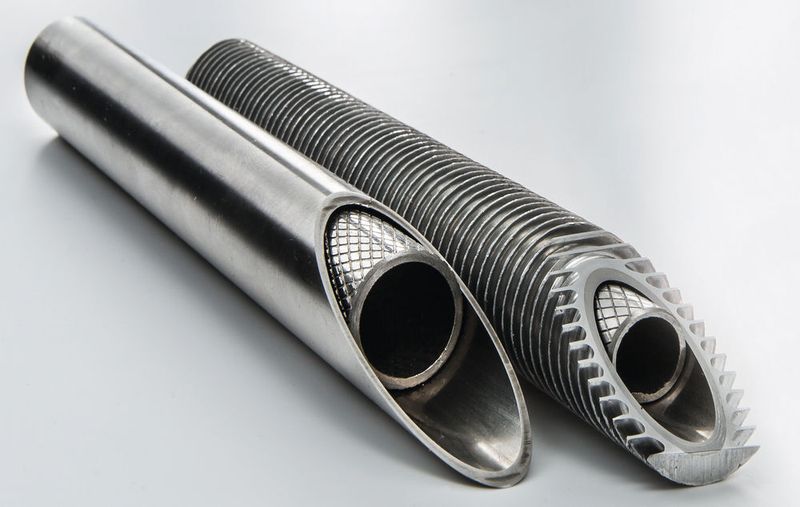 Optimierte Rohroberflächen an der Innen- und Außenseite ermöglichen eine zunehmend kompakte Bauweise von Wärmeübertragern und werden auf die spezifischen Kundenanforderungen angepasst. (Wieland Thermal Solutions)